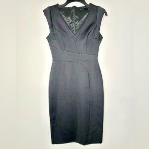 Karen Millen Asymmetrical knee length little black dress